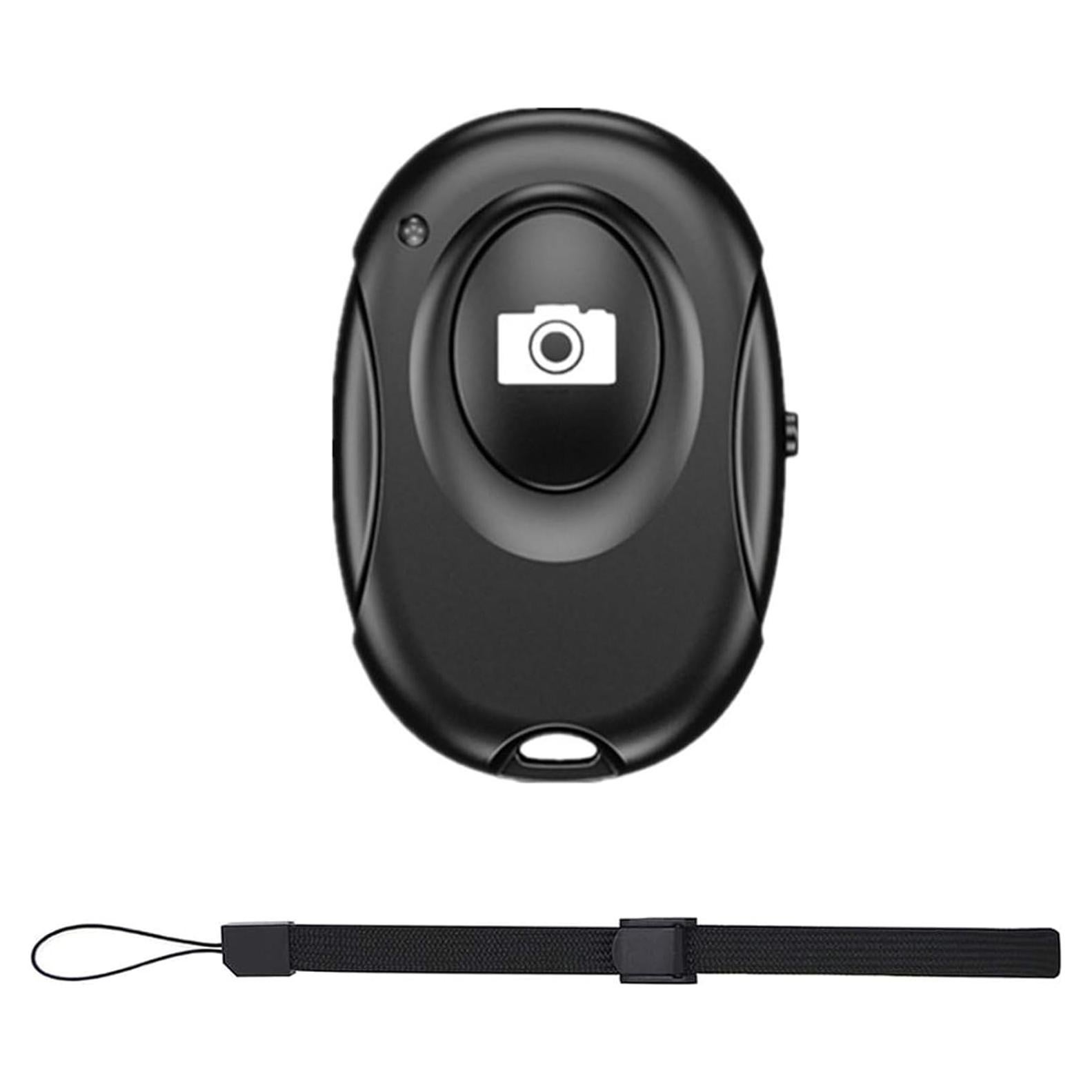 Generic Wireless Camera Shutter Clicker | Camera Shutter Remote Control for iPhone & Android Smartphones | Wireless Remote Control Selfie Button - Includes Wrist Strap, Black