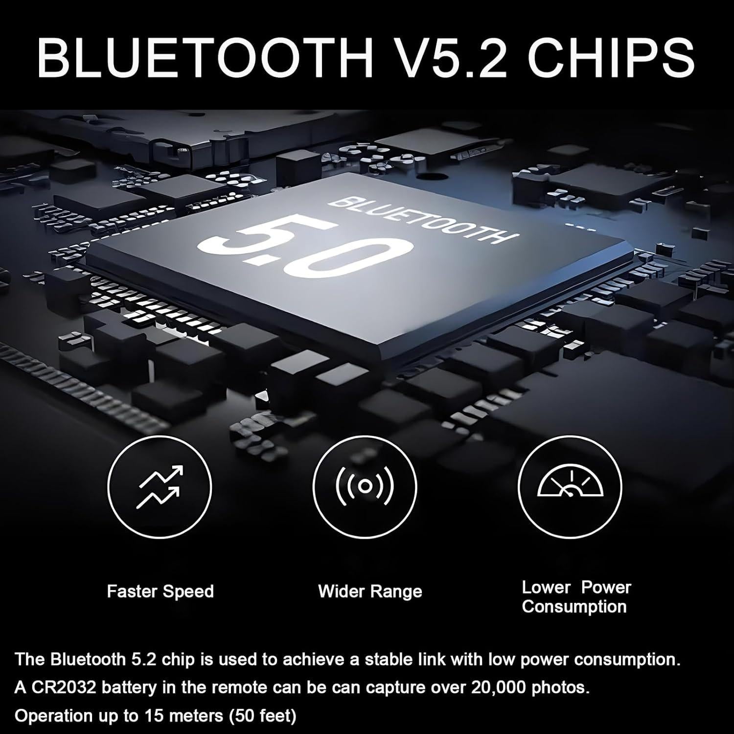 Generic Wireless Camera Shutter Clicker | Camera Shutter Remote Control for iPhone & Android Smartphones | Wireless Remote Control Selfie Button - Includes Wrist Strap, Black