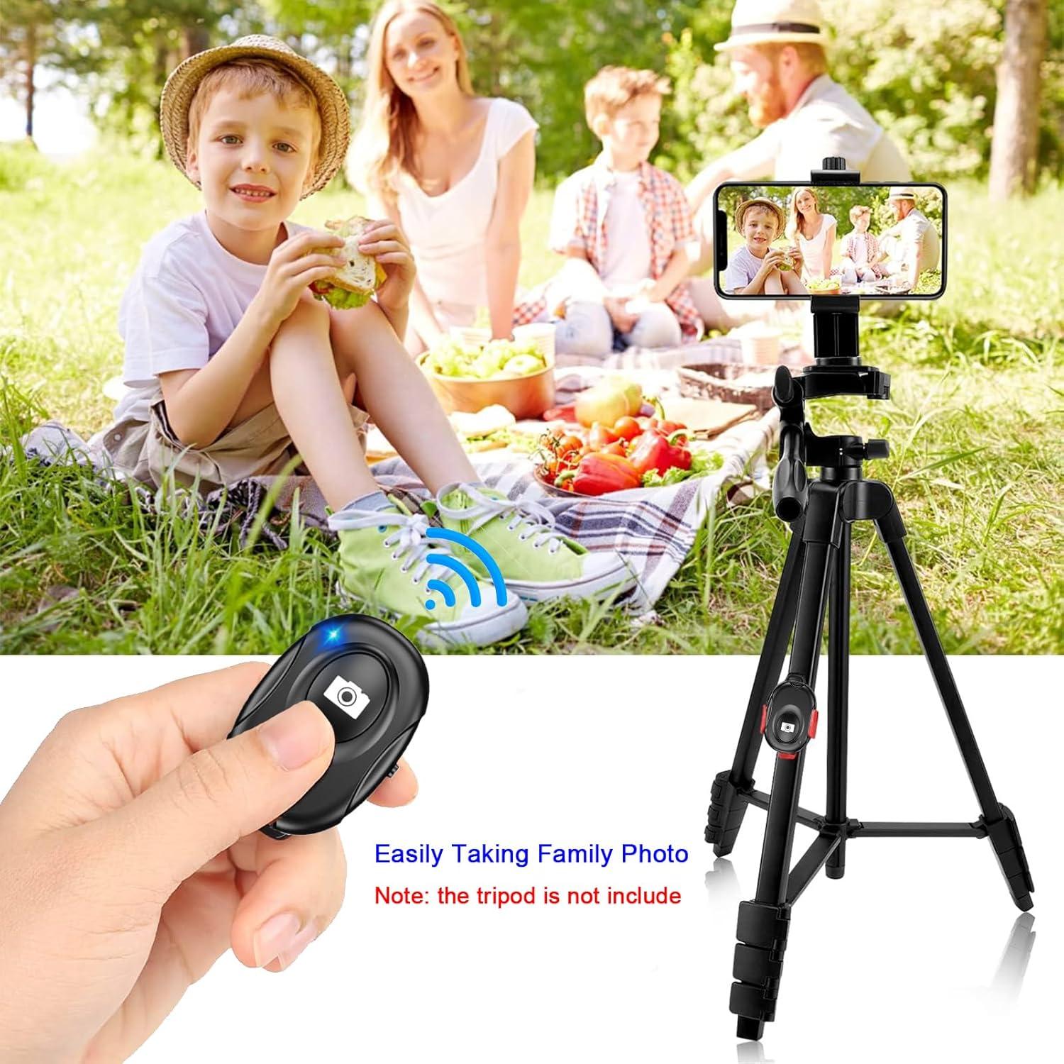 Generic Wireless Camera Shutter Clicker | Camera Shutter Remote Control for iPhone & Android Smartphones | Wireless Remote Control Selfie Button - Includes Wrist Strap, Black