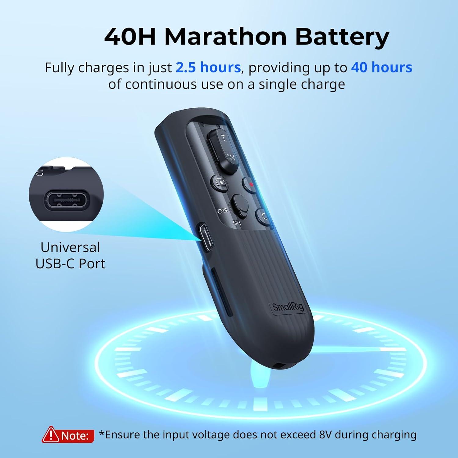 Control Remoto Inalámbrico SMALLRIG 5207 para Cámaras Sony Canon Nikon