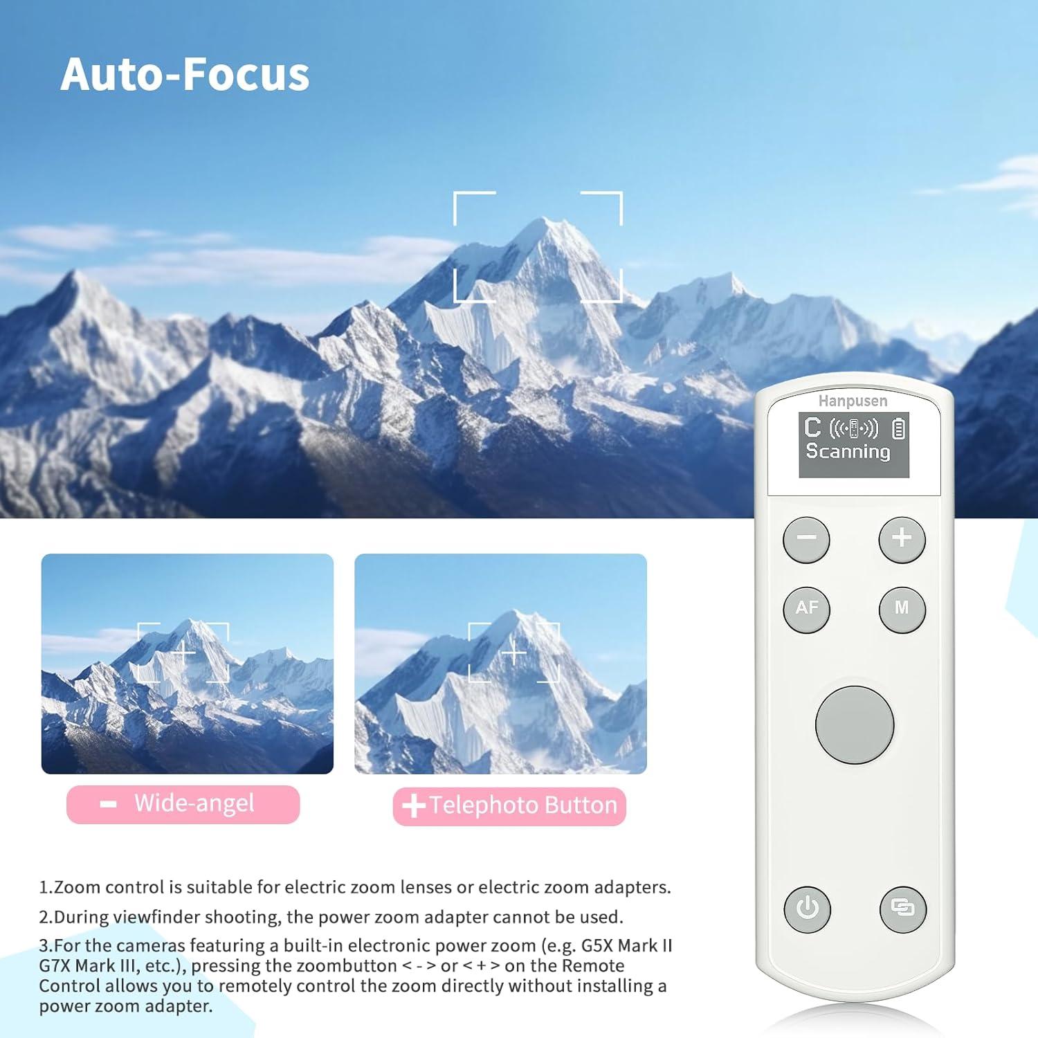 Disparador Remoto Inalámbrico Hanpusen para Canon con Pantalla OLED