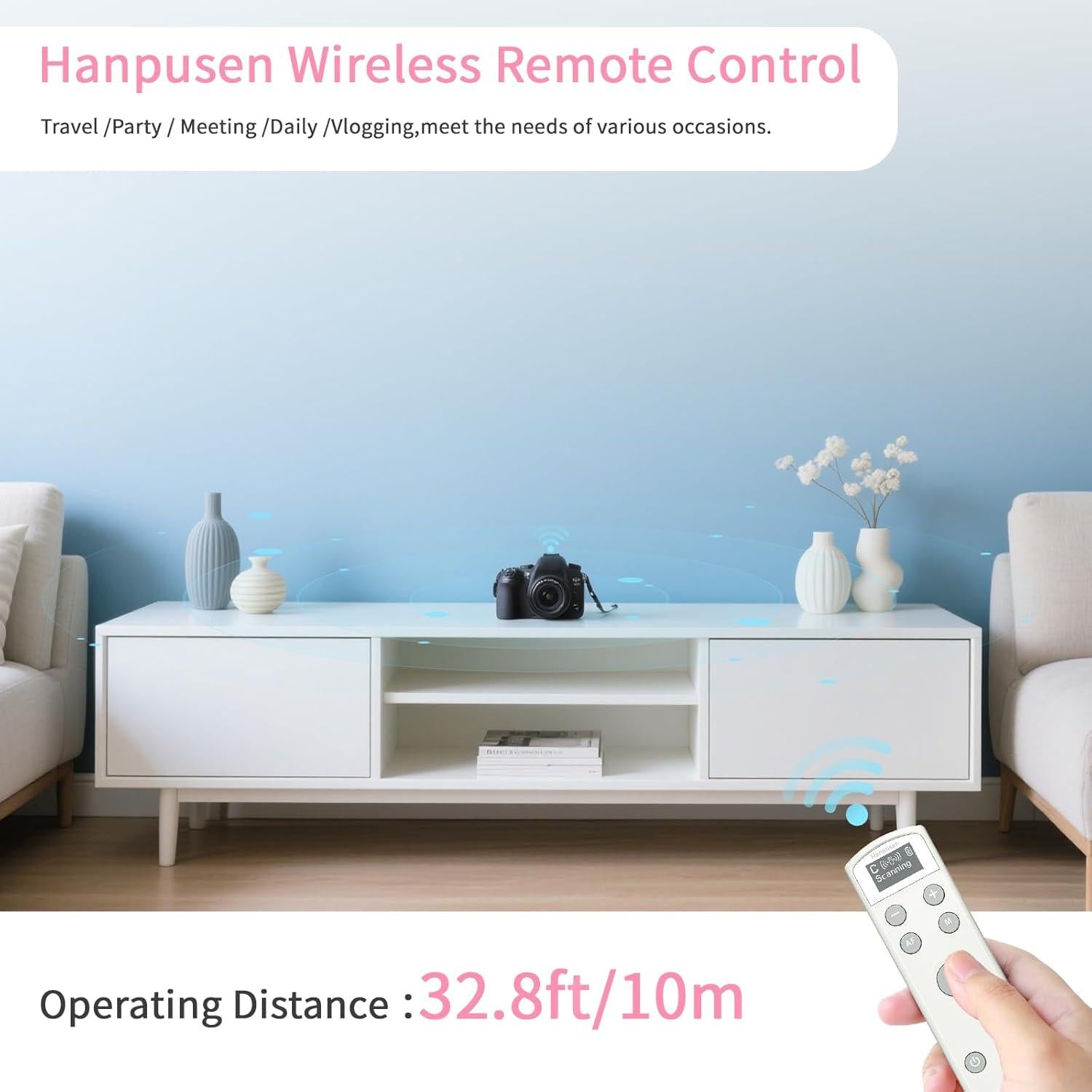 Disparador Remoto Inalámbrico Hanpusen para Canon con Pantalla OLED