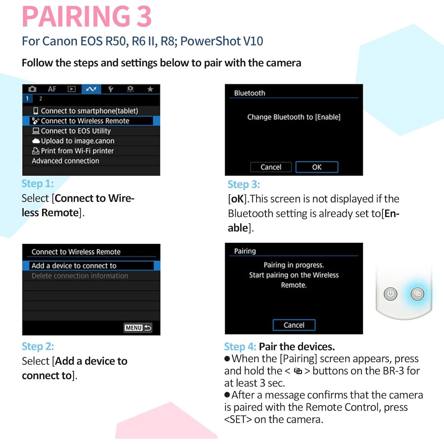 Disparador Remoto Inalámbrico Hanpusen para Canon con Pantalla OLED