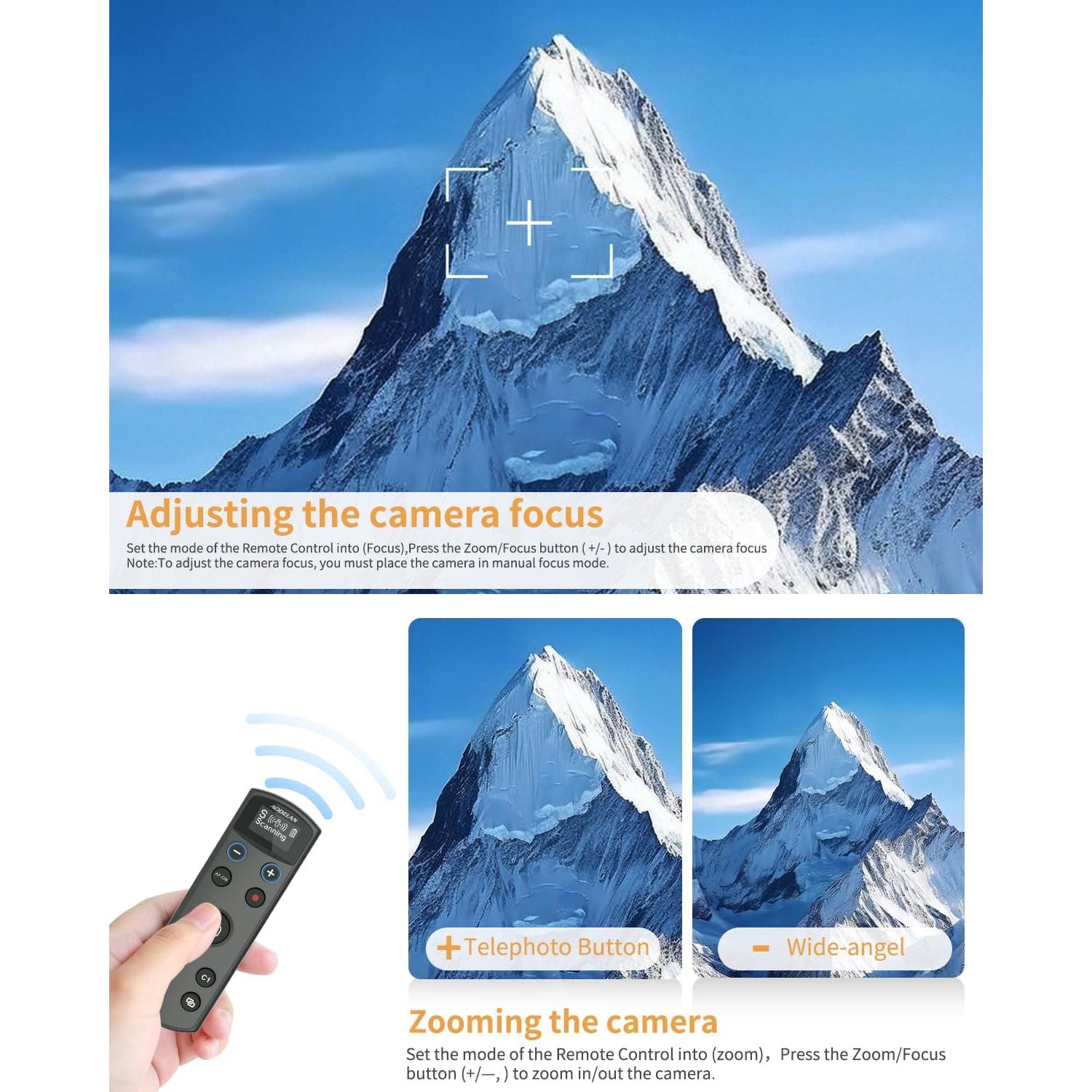 Control Remoto Inalámbrico Aodelan para Cámara Sony - USB-C