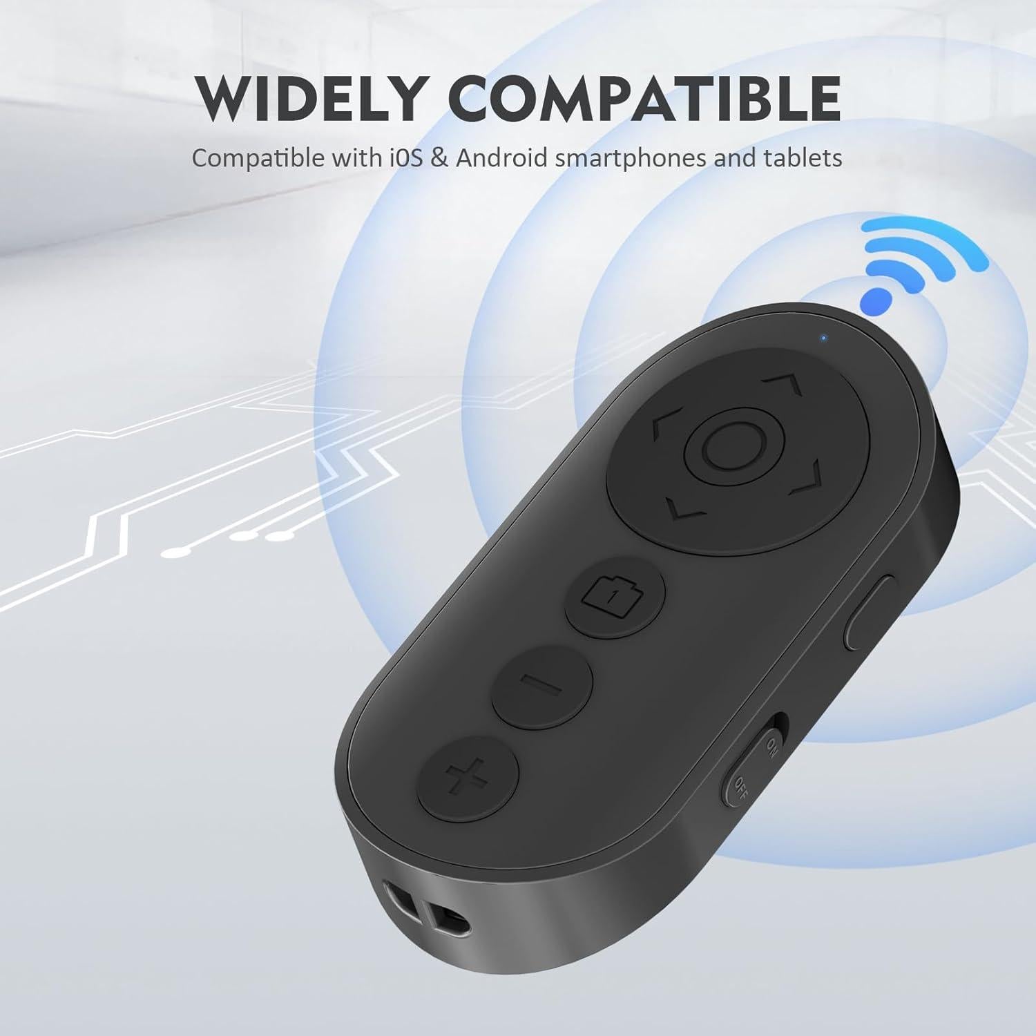 Control Remoto Inalámbrico para Cámara Zoom y Cambio de Cámara - Negro