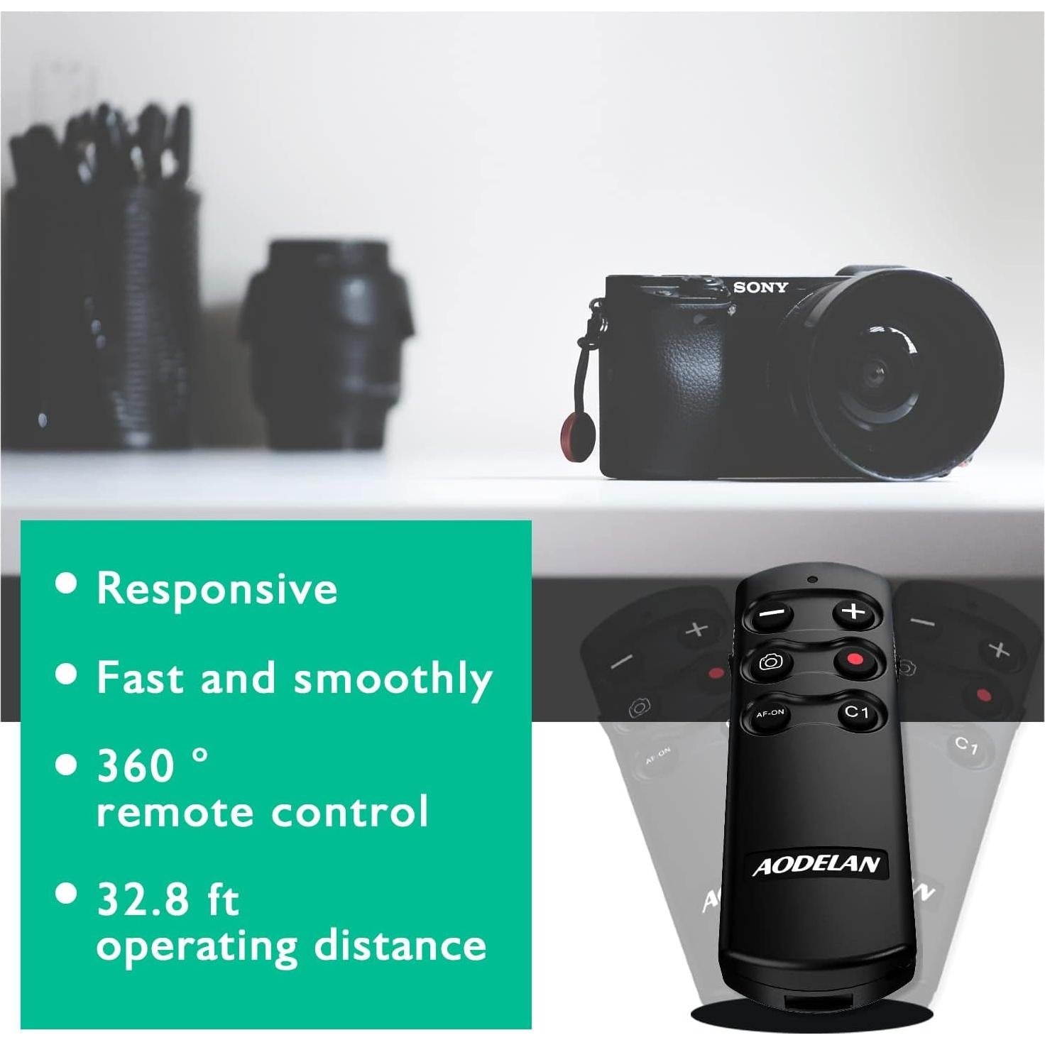Control Remoto Inalámbrico AODELAN RMT-P1BTA para Cámaras Sony