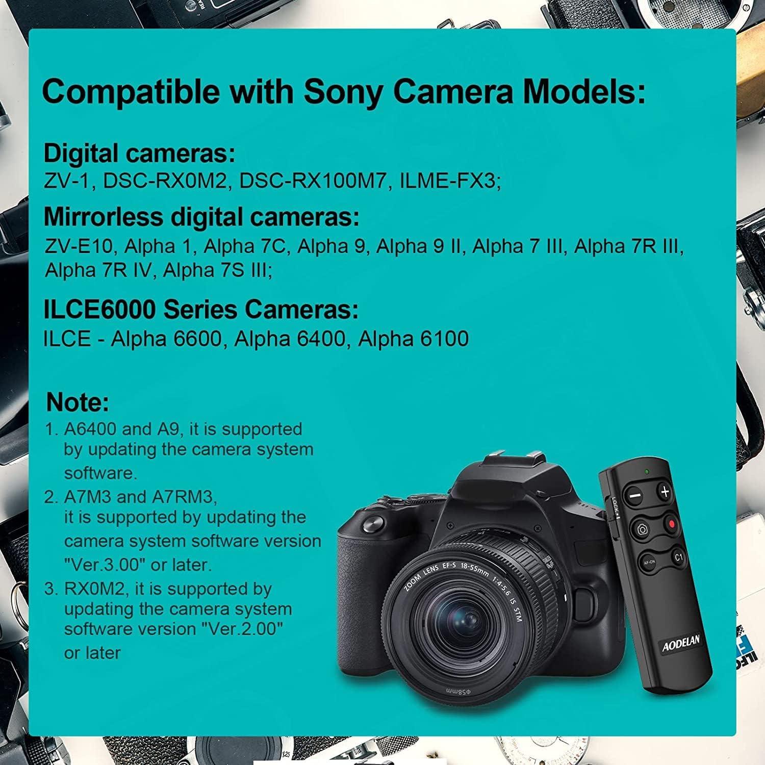 Control Remoto Inalámbrico AODELAN RMT-P1BTA para Cámaras Sony