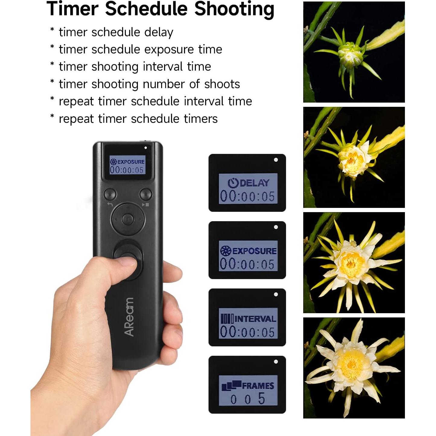 Disparador Remoto Inalámbrico Aream para Canon y Pentax