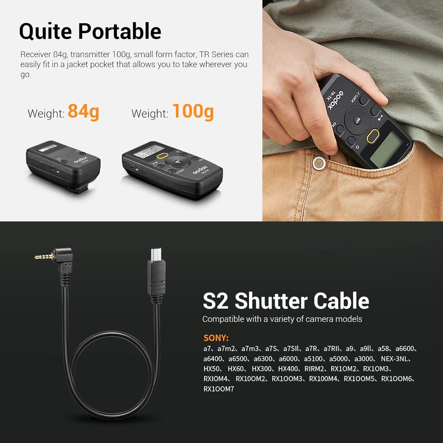 Disparador Remoto Inalámbrico Godox TR-S2 para Sony