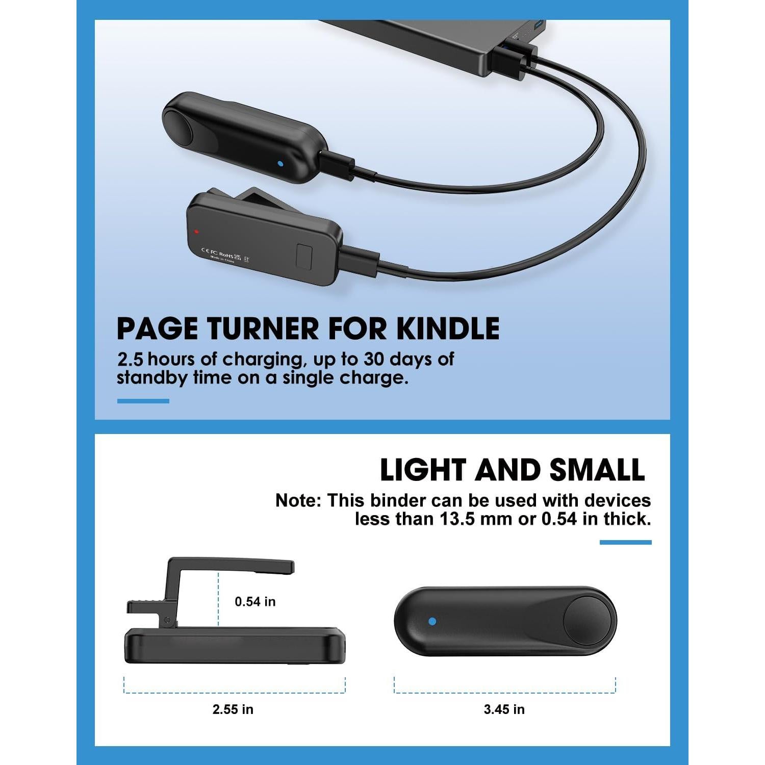 Control Remoto Pasador de Páginas Inncarvs para Kindle y Tablets