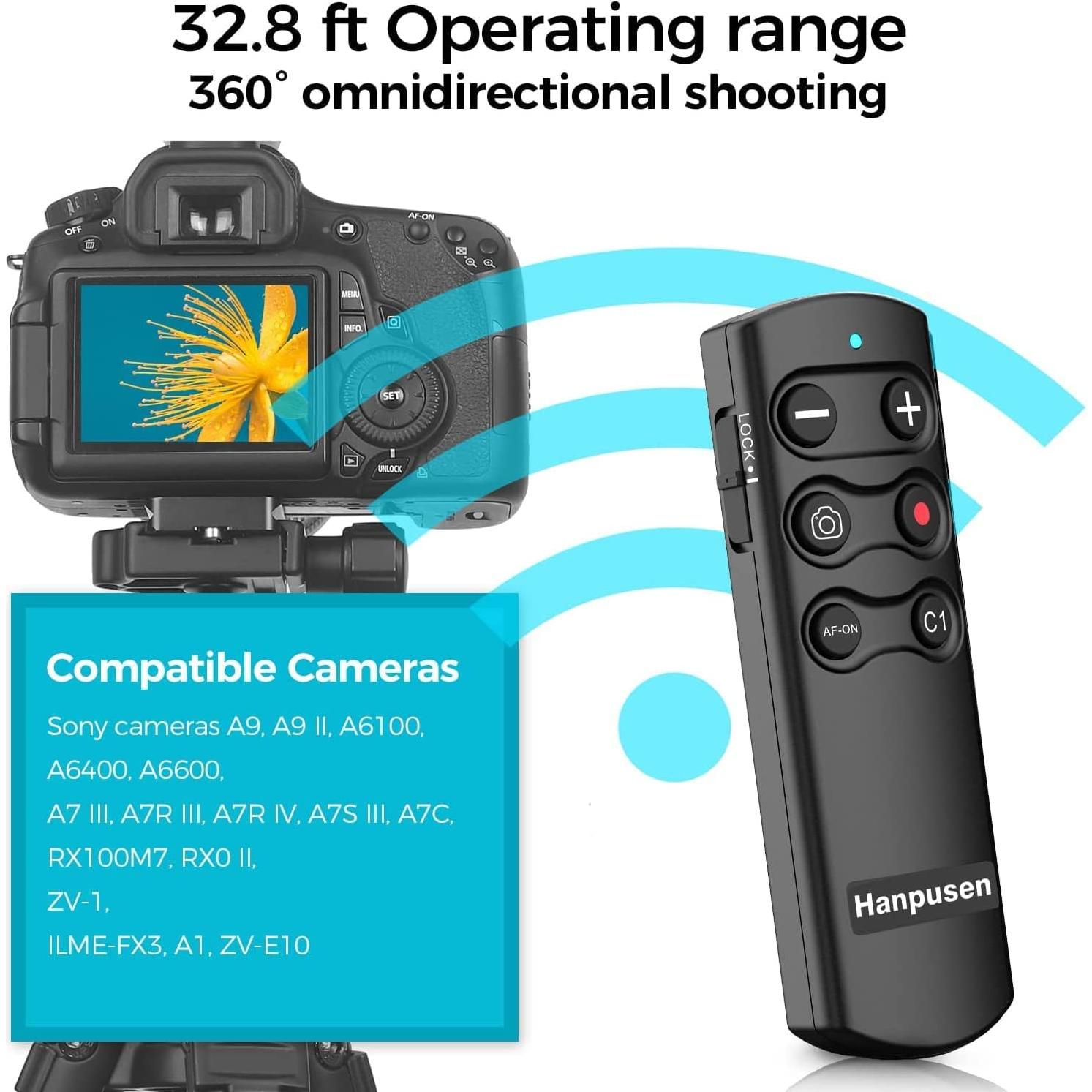 Control Remoto Inalámbrico Hanpusen RMT-P1BT para Cámara Sony