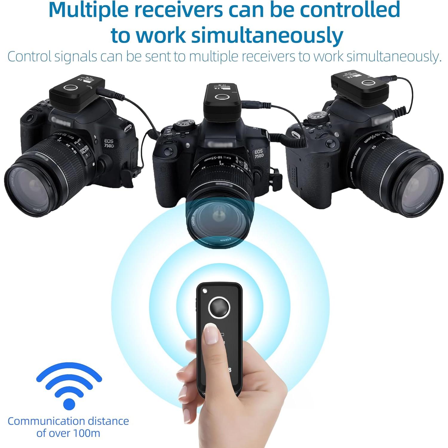 Control Remoto Inalámbrico Canon T8 para Disparador de Cámara