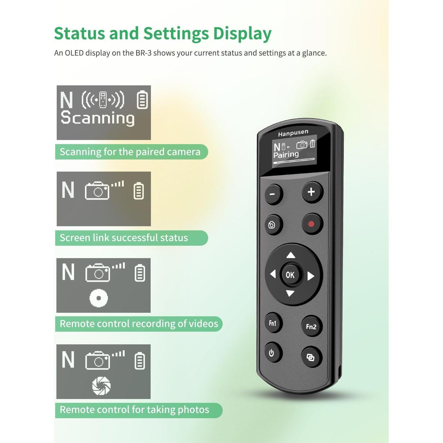 Control Remoto Inalámbrico Hanpusen para Cámara Nikon Z