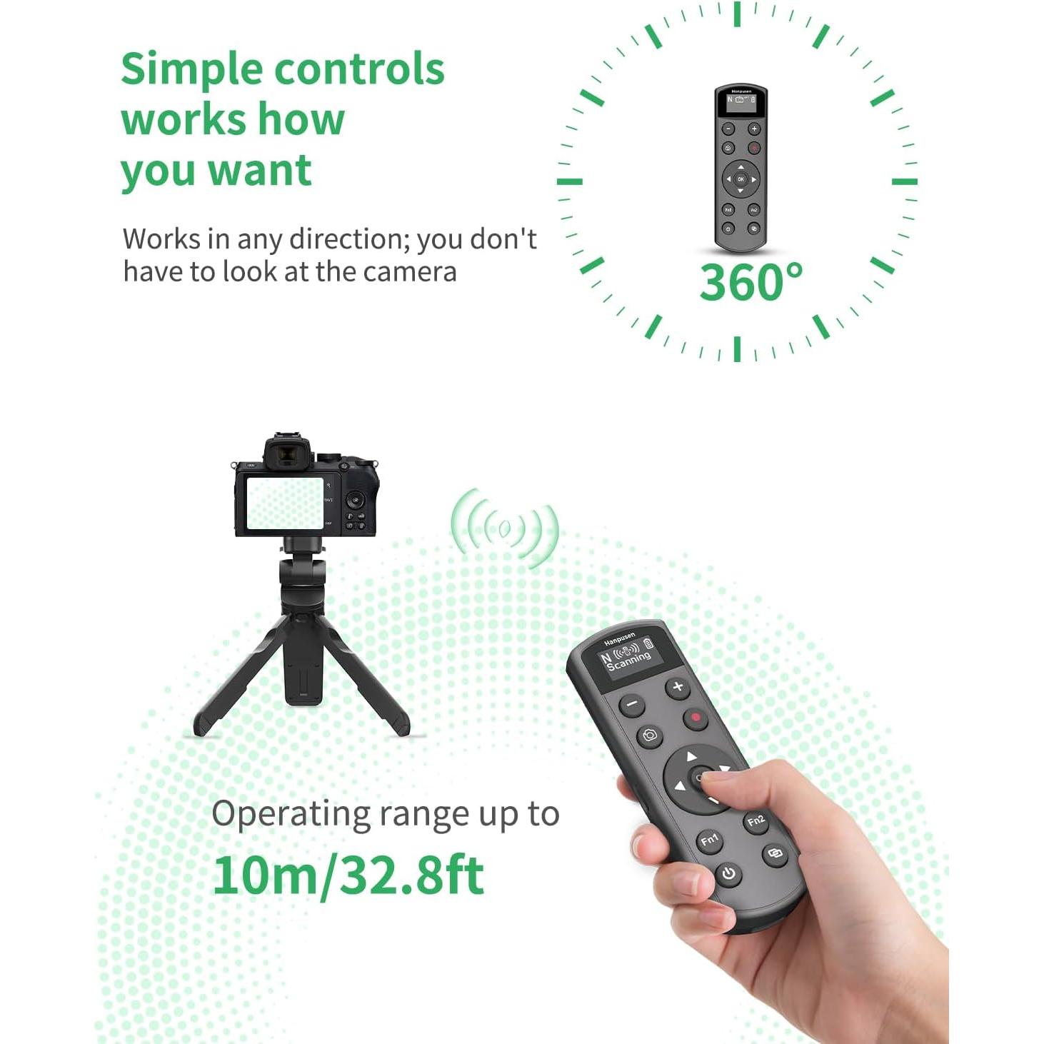 Control Remoto Inalámbrico Hanpusen para Cámara Nikon Z