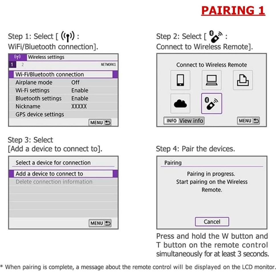 Control Remoto Inalámbrico PHOLSY BR-E1 para Cámaras Canon