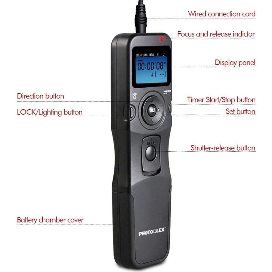 Control Remoto PHOTOOLEX T710C para Cámara Canon con Temporizador