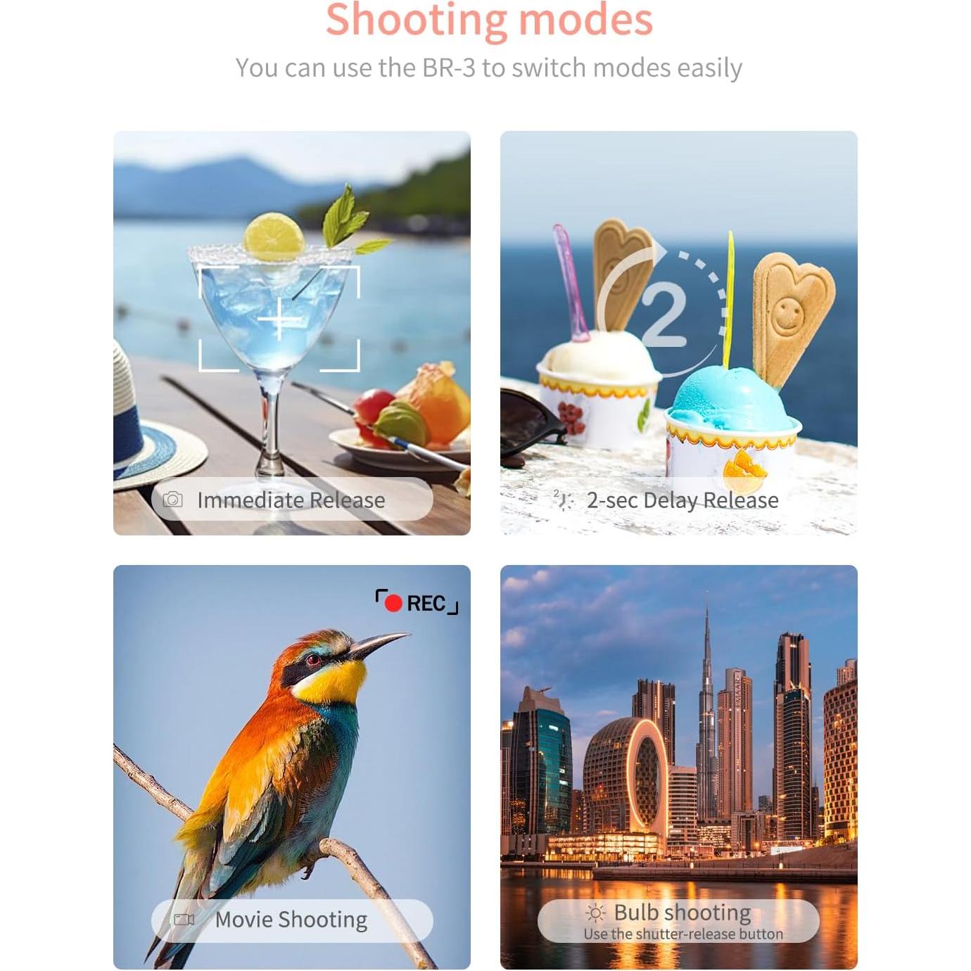 Control Remoto Inalámbrico Recargable Hanpusen para Canon