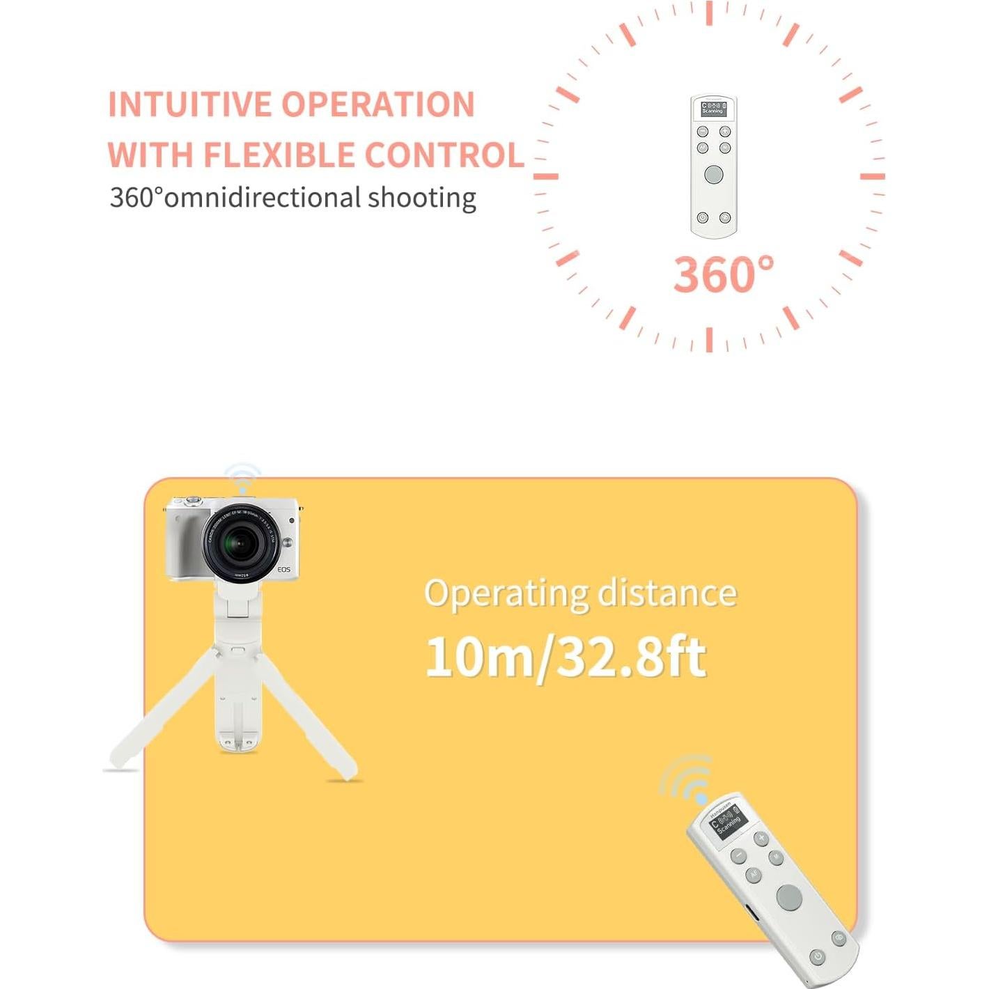 Control Remoto Inalámbrico Recargable Hanpusen para Canon