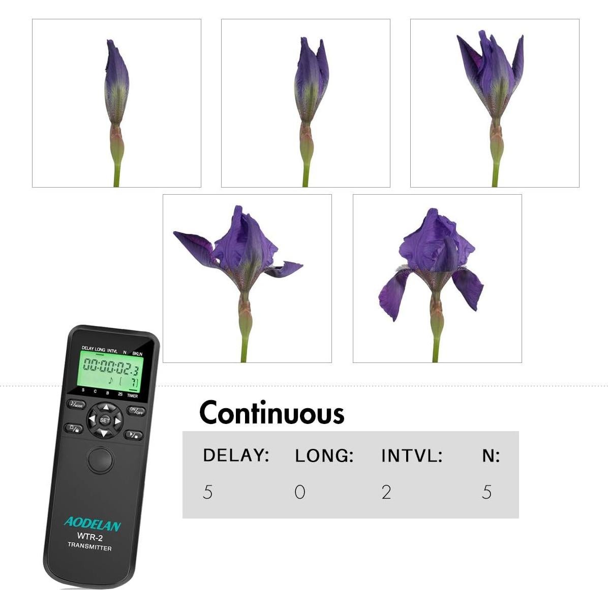 Control Remoto Inalámbrico AODELAN para Canon y Fujifilm
