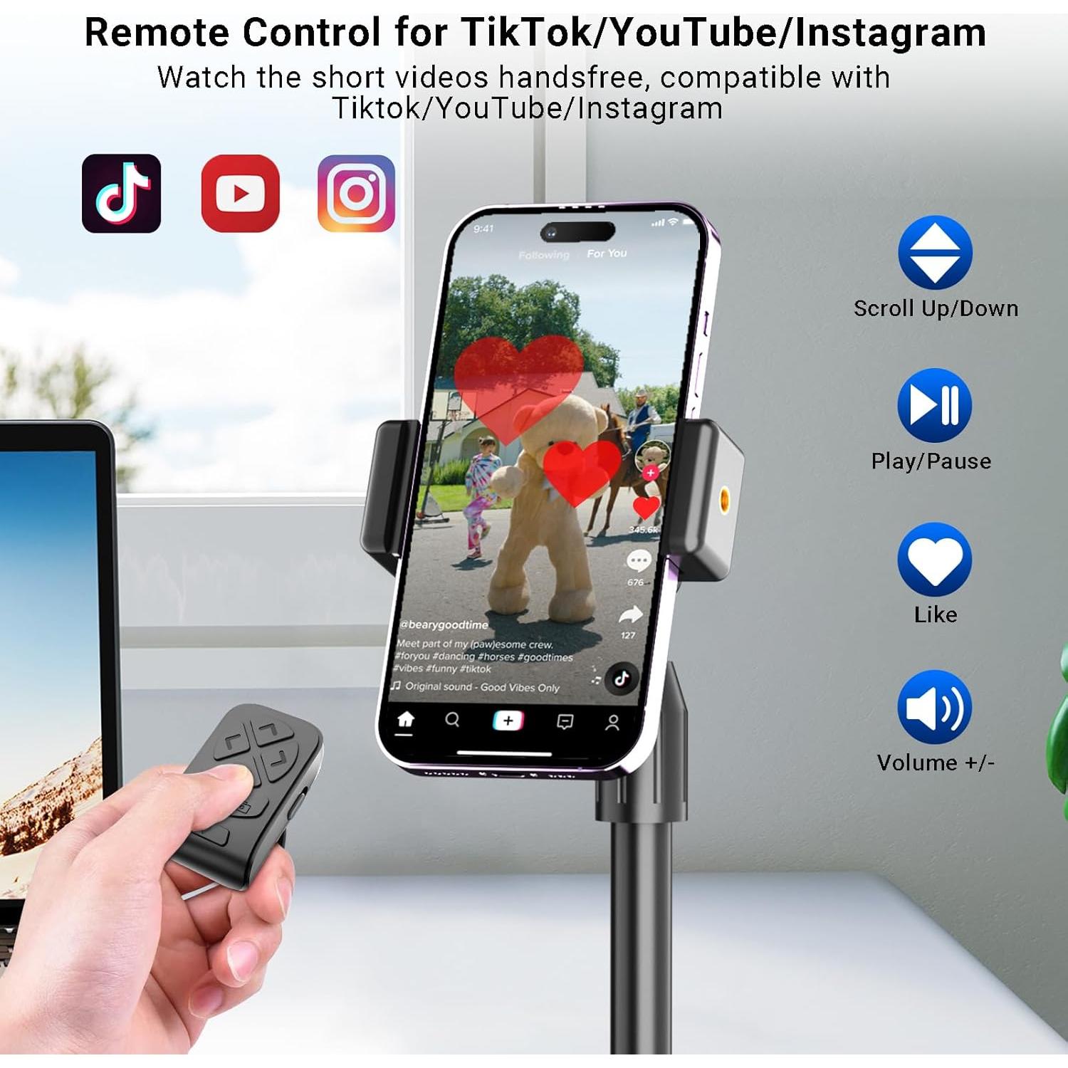 Control Remoto Inalámbrico Locthal para TikTok y Kindle