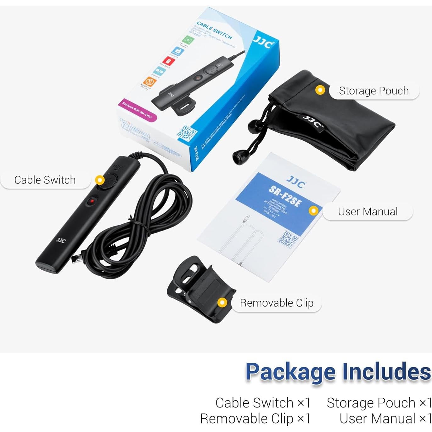 Control Remoto con Cable JJC SR-MU1 para Cámaras Sony 1.5m