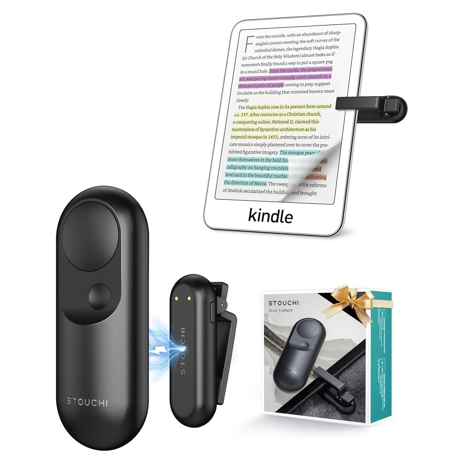 Control Remoto Pasador de Página Stouchi para Kindle Negro