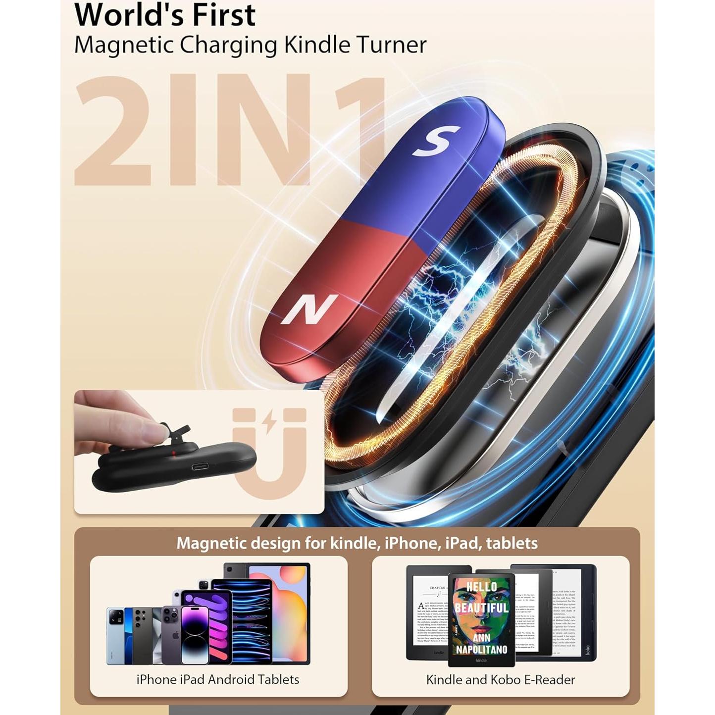 Control Remoto Pasador de Página Stouchi para Kindle Negro