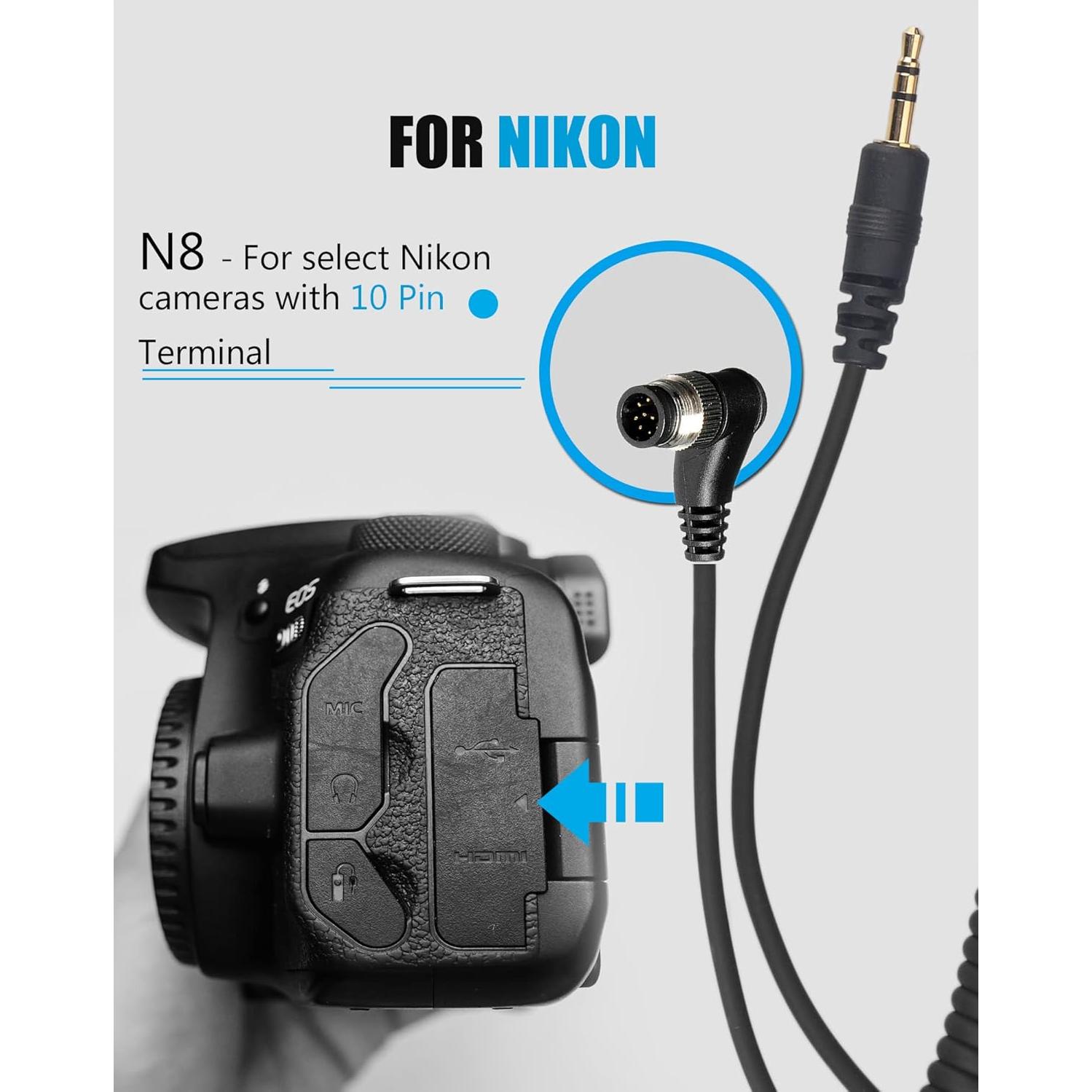 Control Remoto Inalámbrico AODELAN para Cámaras Nikon Z9 D5 D6