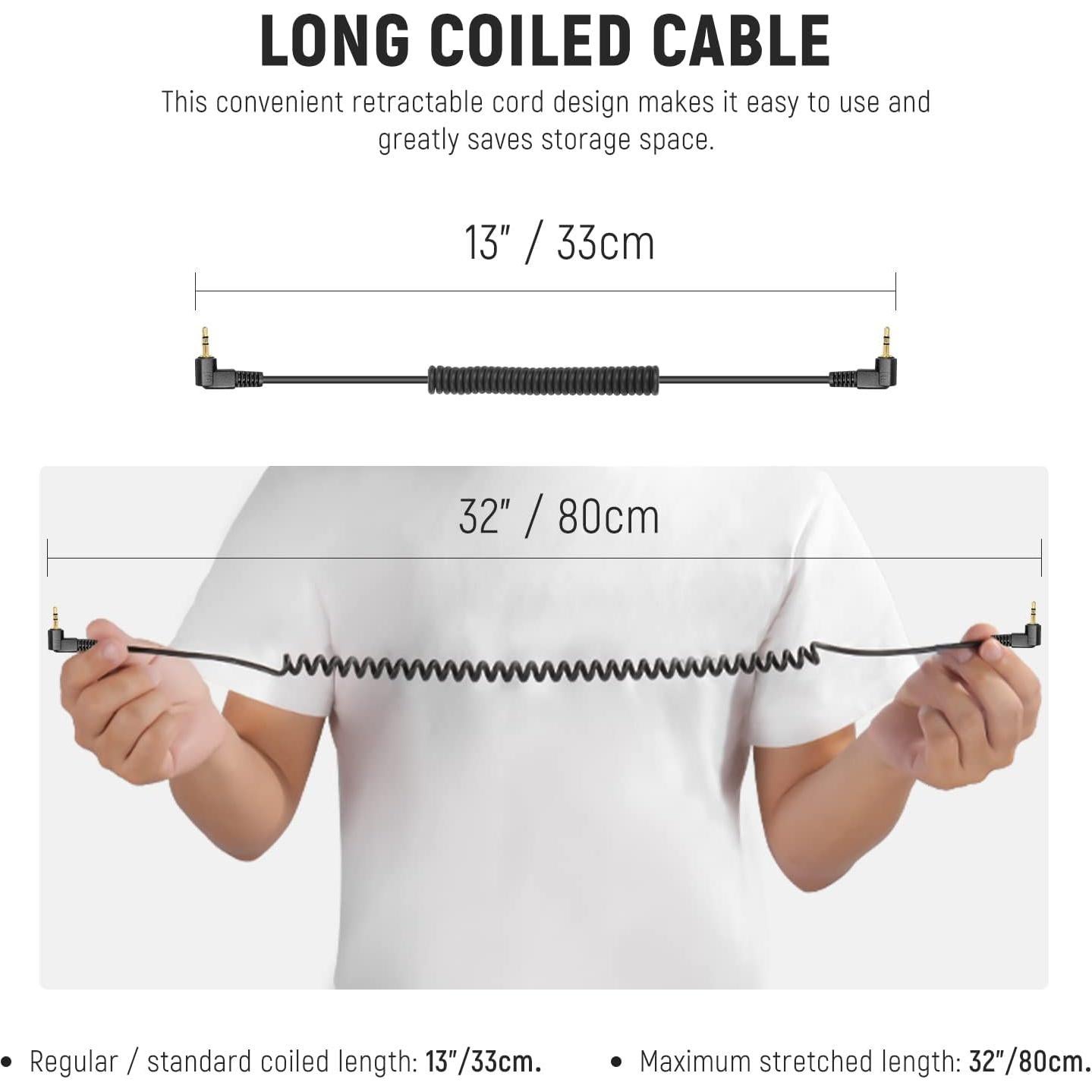 Cable de liberación remota NEEWER C1 2.5mm para Canon y Pentax