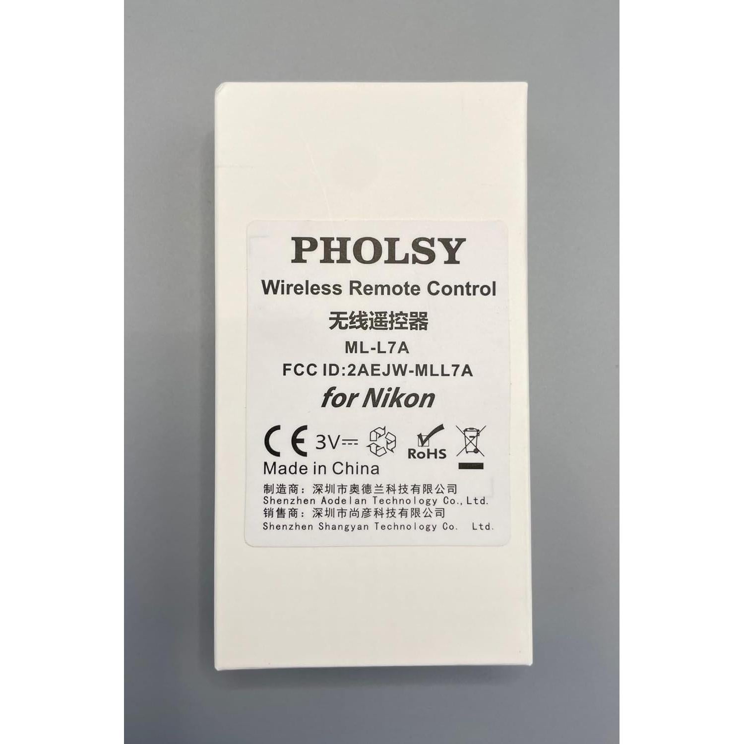 Control Remoto Inalámbrico PHOLSY ML-L7 para Cámara Nikon