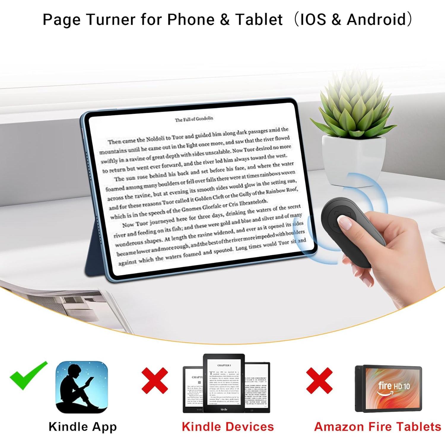 Pasador de Página Inalámbrico Voinap VN11-1 para iPad y Smartphone