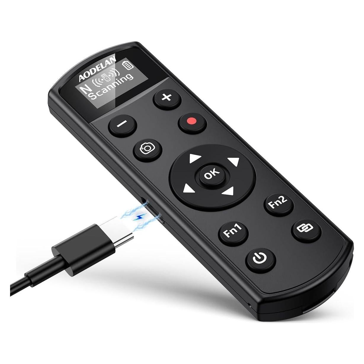 Control Remoto Inalámbrico Aodelan para Cámara Nikon - Disparador Recargable USB-C con Pantalla OLED