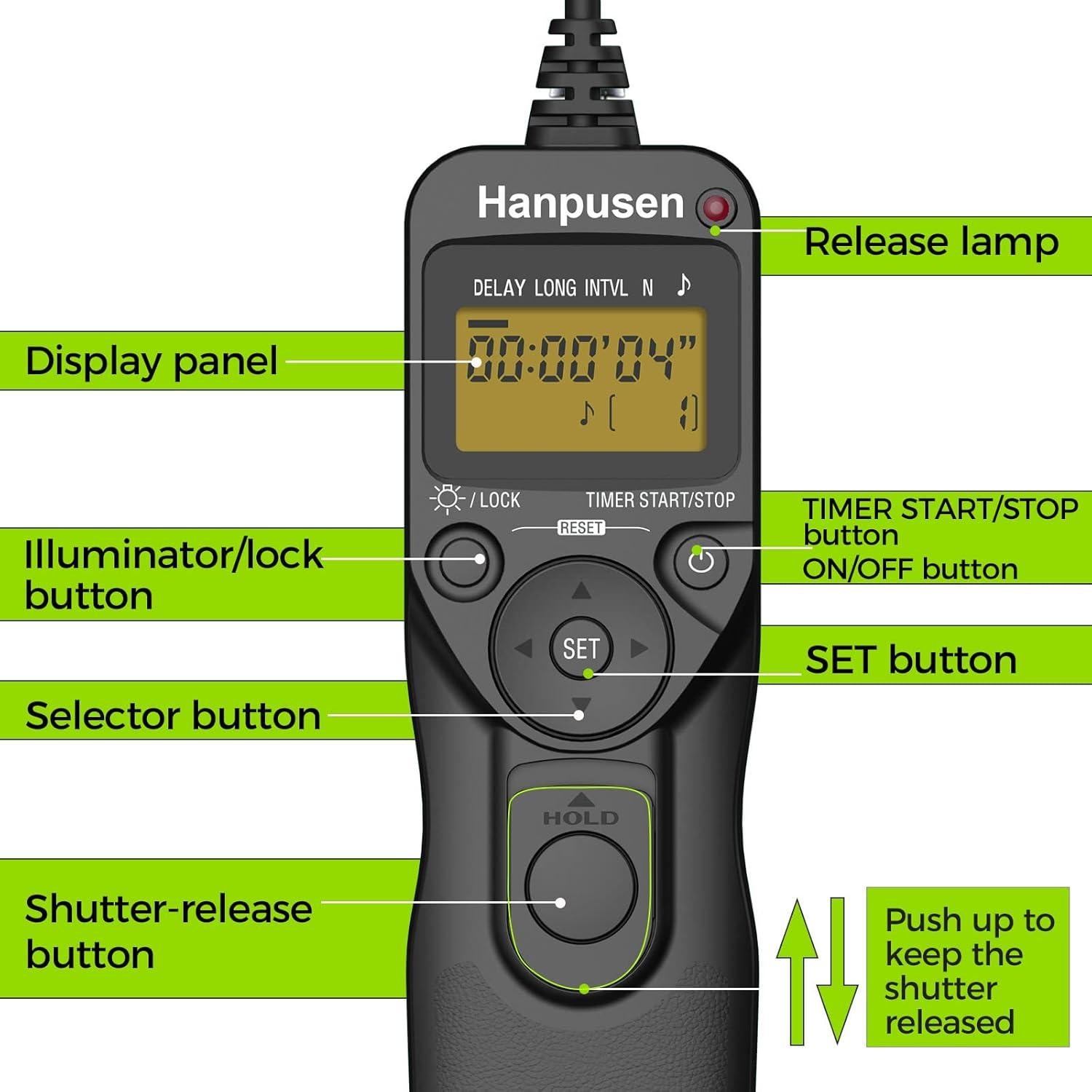 Intervalómetro HANPUSEN TR-90 para Nikon - Disparo Remoto
