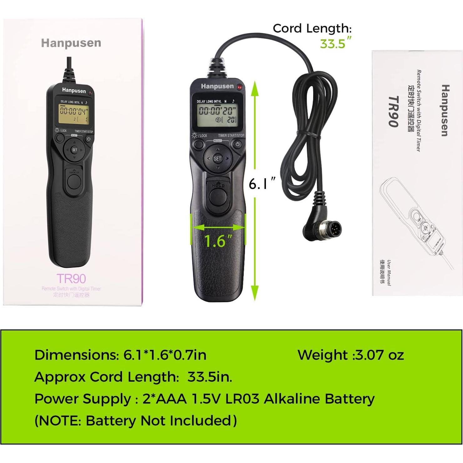 Intervalómetro HANPUSEN TR-90 para Nikon - Disparo Remoto