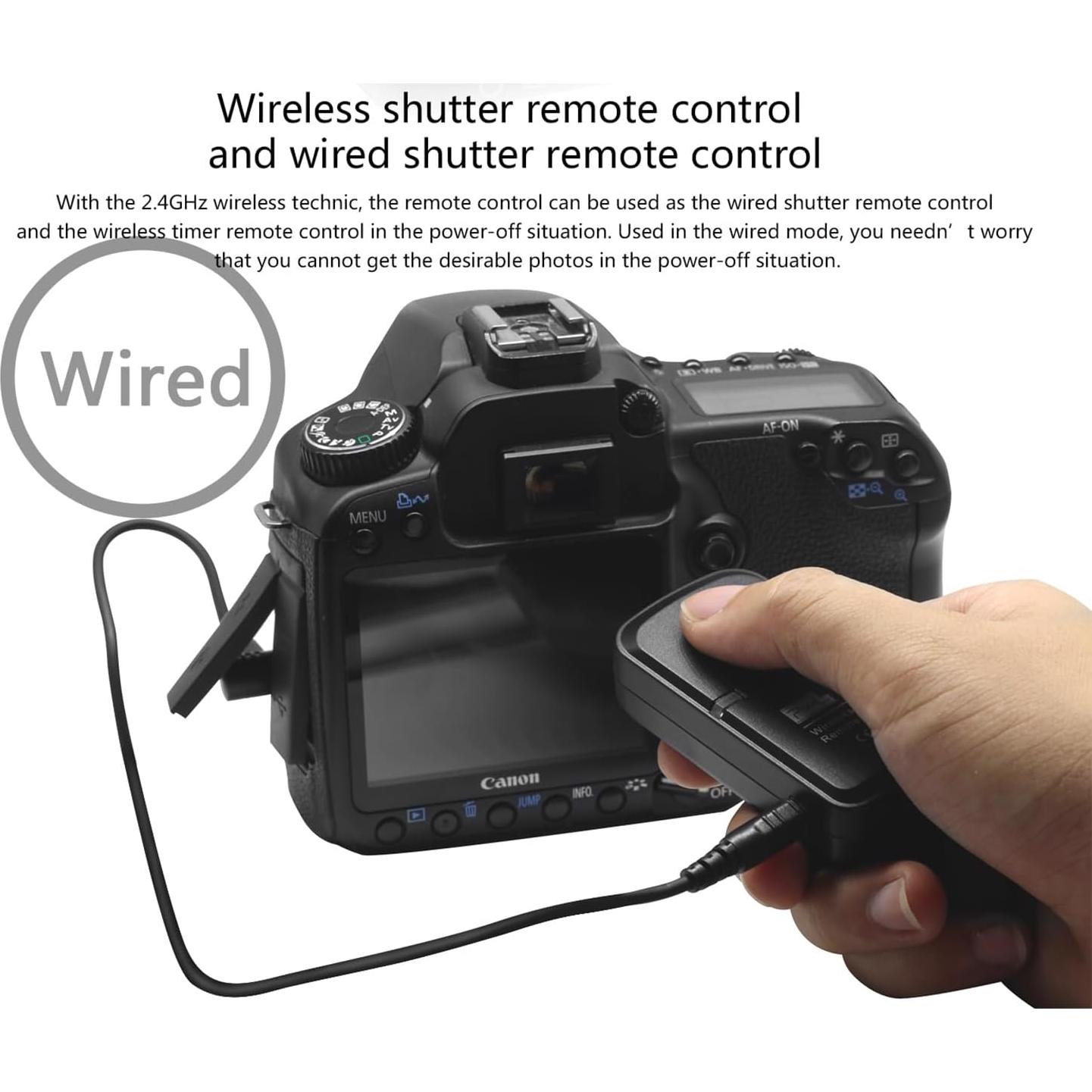 Control Remoto Inalámbrico QILESHI para Cámara Canon y Fujifilm