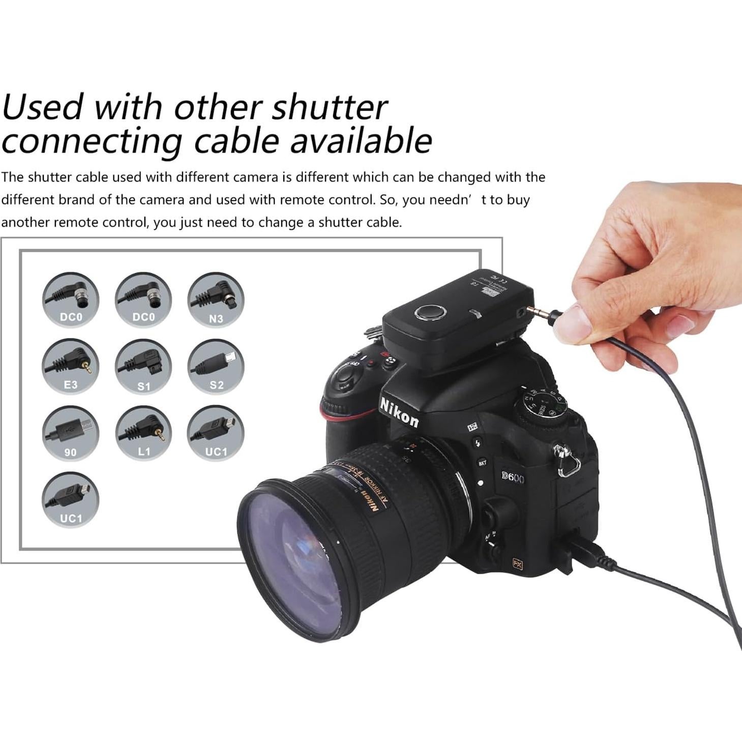 Control Remoto Inalámbrico QILESHI para Cámara Canon y Fujifilm