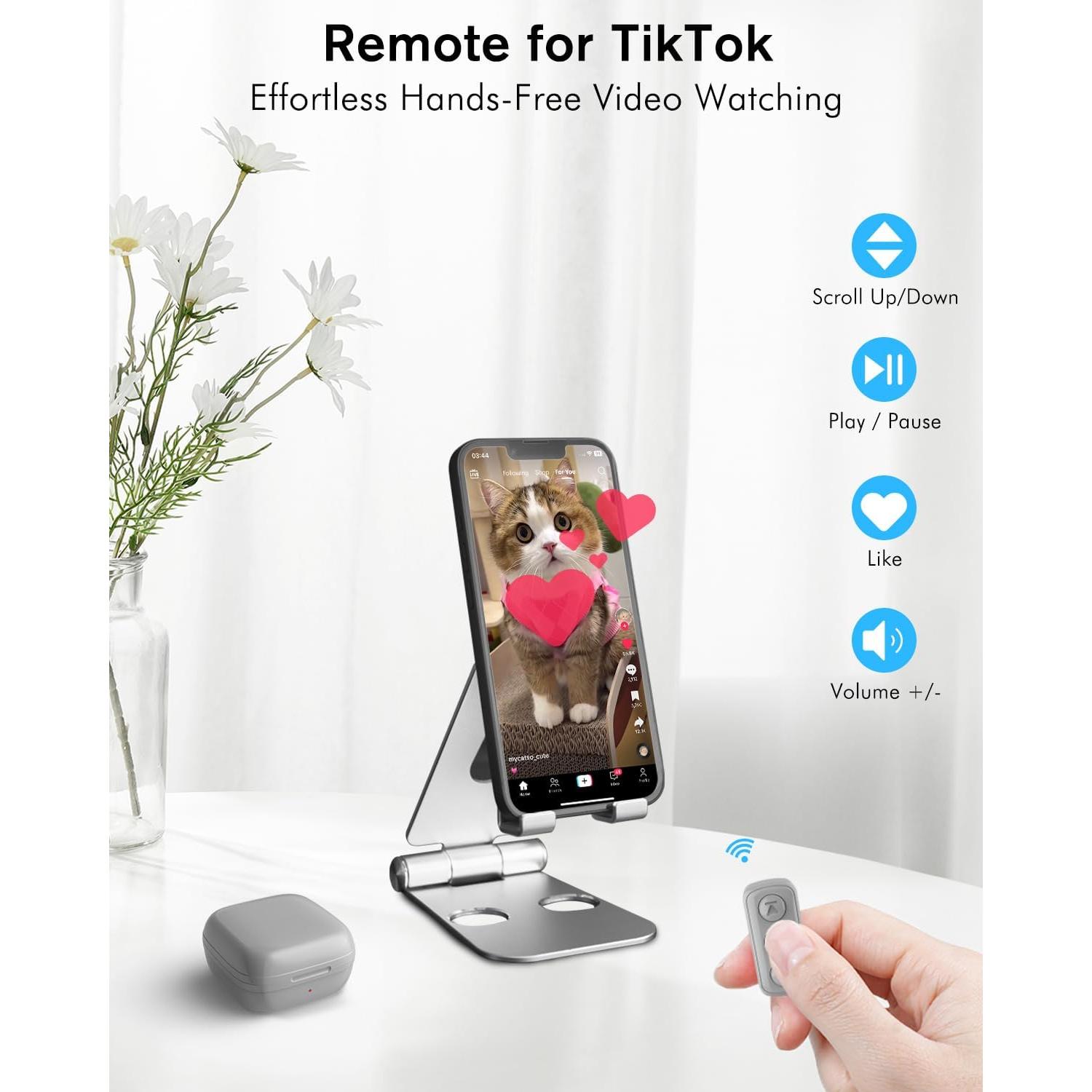 Control Remoto Bluetooth INNCNN D01 Pro para TikTok y Kindle - Gris