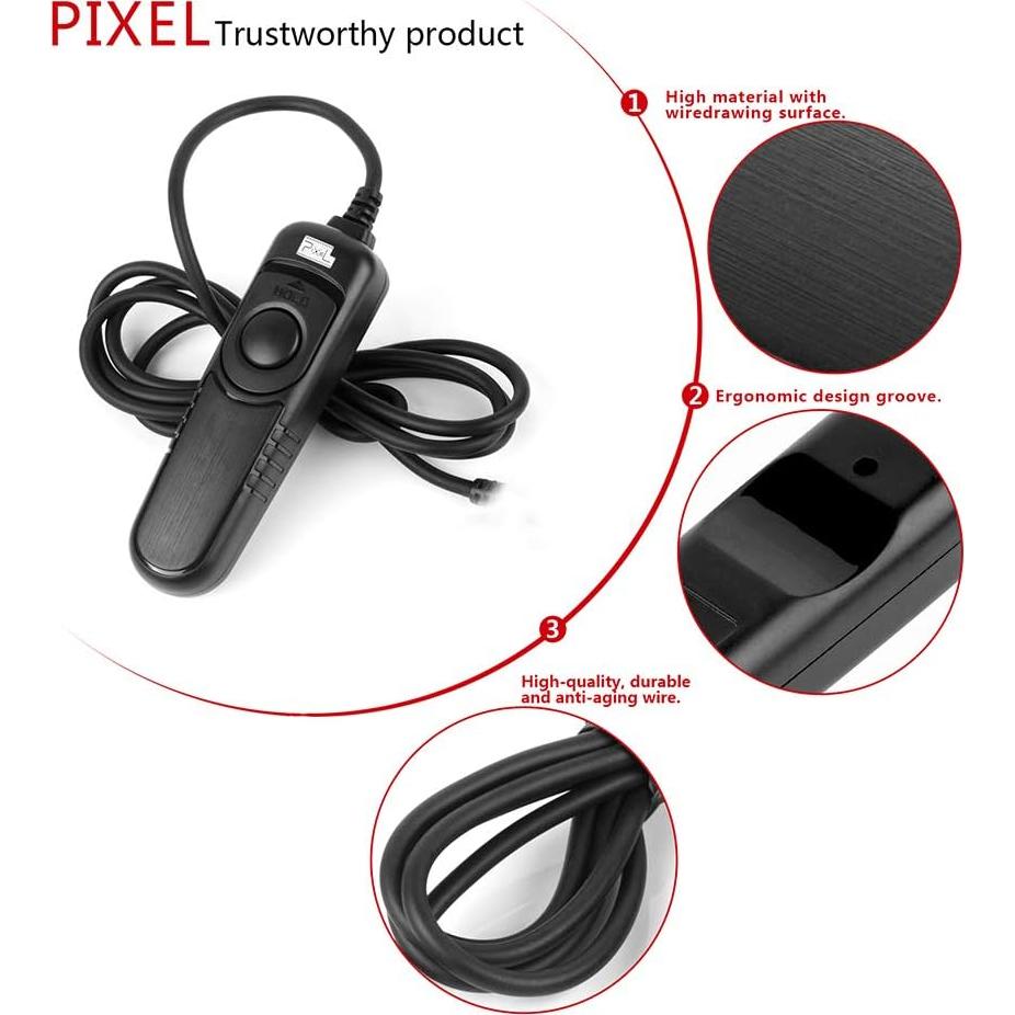 Cable de liberación de obturador remoto Pixel RC-201 S2 para cámaras Sony