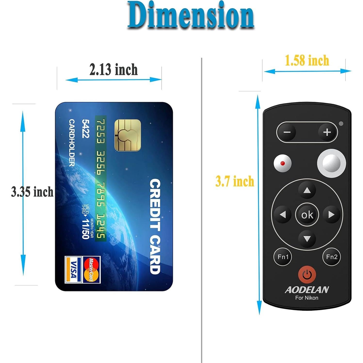 Control Remoto Inalámbrico AODELAN para Cámaras Nikon P1000 Z50