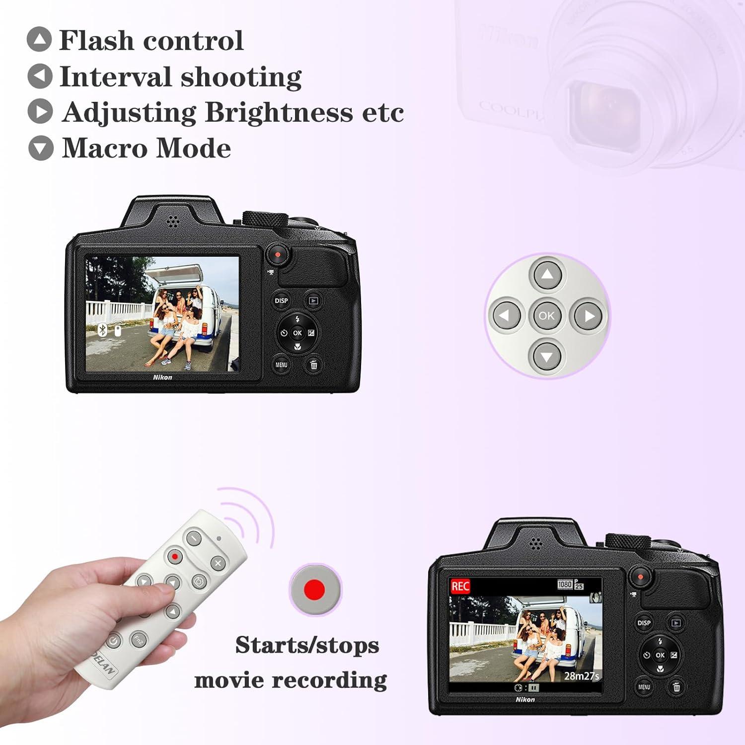 Control Remoto Inalámbrico AODELAN para Nikon COOLPIX y Z