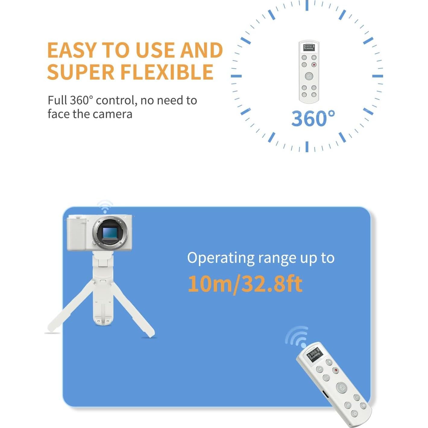 Control Remoto Inalámbrico Aodelan para Cámara Sony ZV-E10, FX3