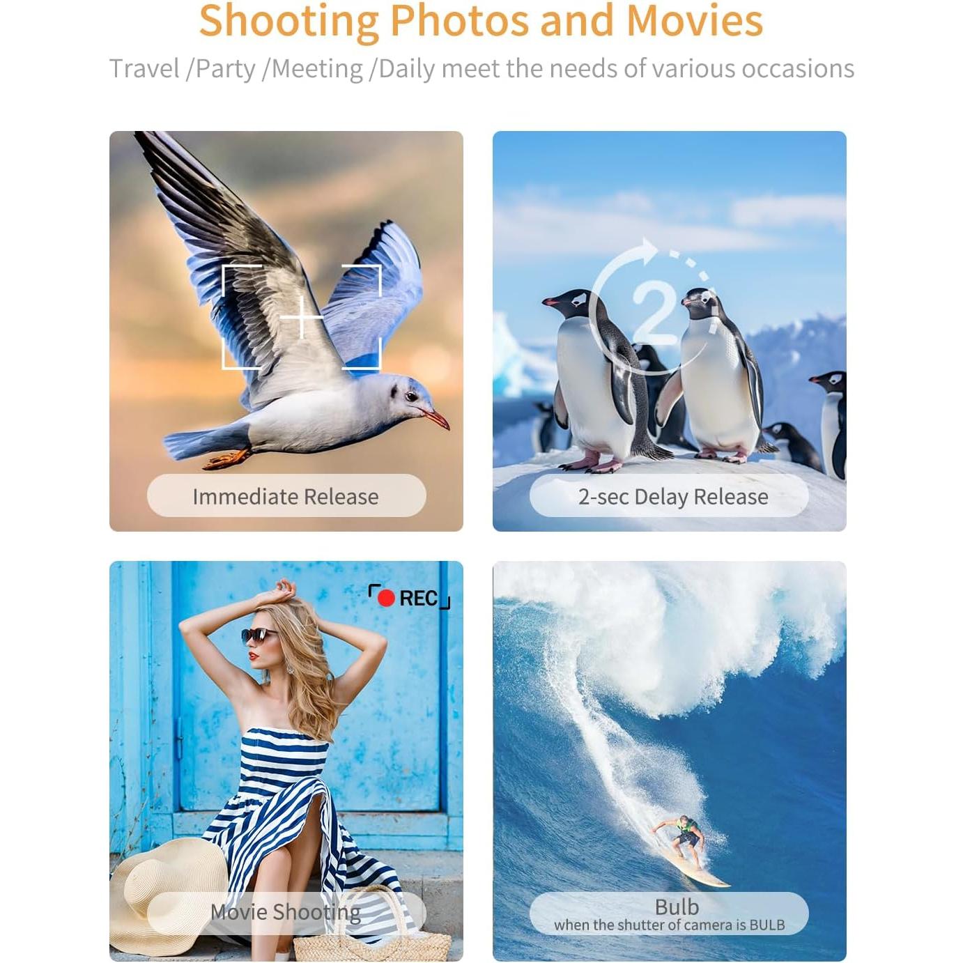 Control Remoto Inalámbrico Canon Aodelan BR-E1 con Pantalla OLED