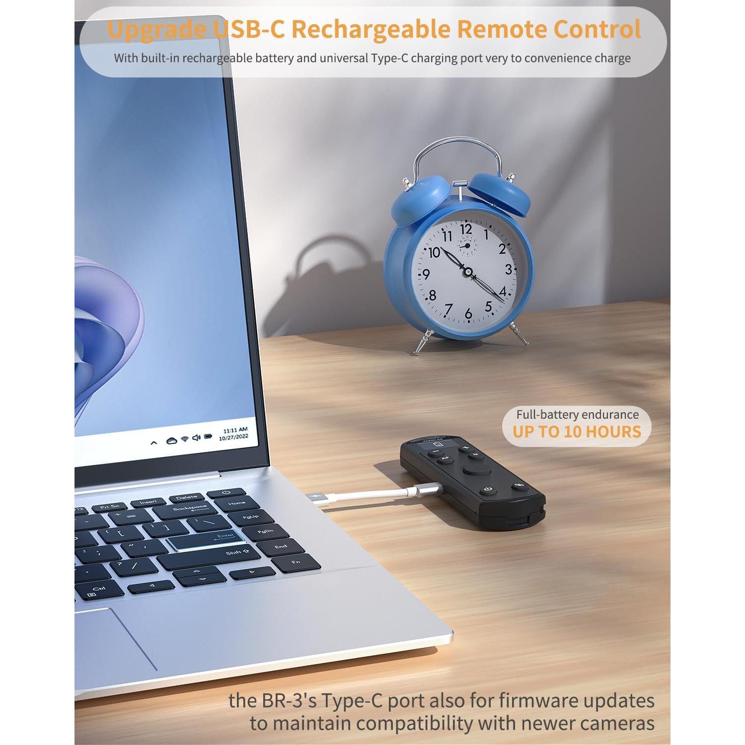 Control Remoto Inalámbrico Canon Aodelan BR-E1 con Pantalla OLED