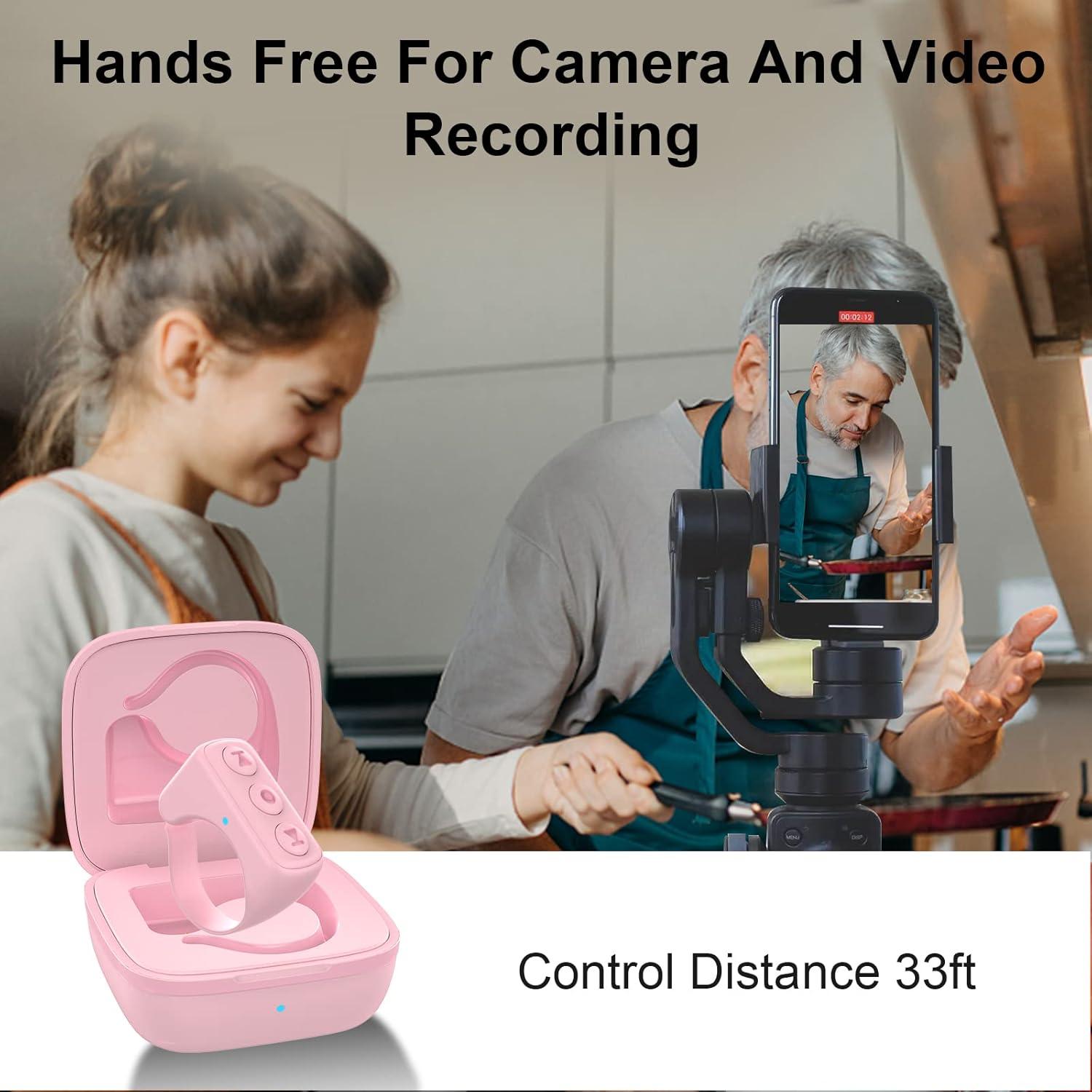 Control Remoto Bluetooth GEVO para iPhone y Android Rosa