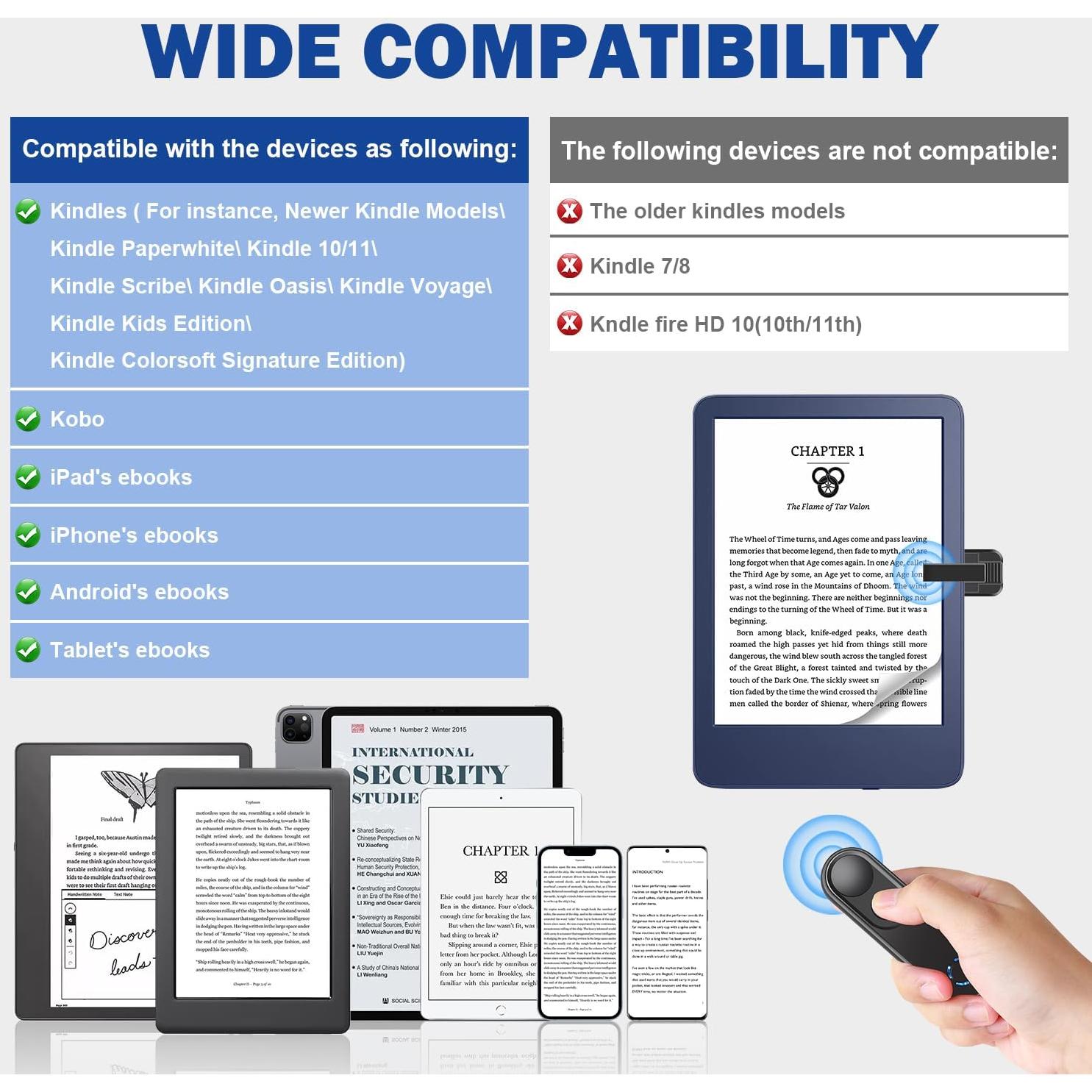 Control Remoto Pasador de Páginas LANGREE para Kindle y Kobo