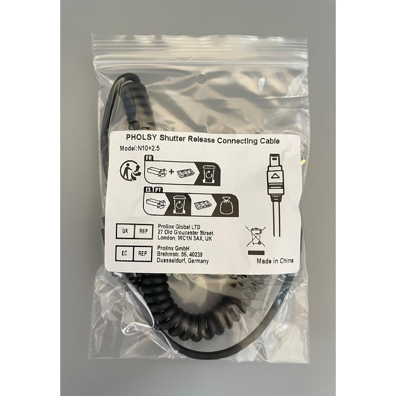 Cable Remoto Off-Camera PHOLSY N10 para Nikon - 130 cm