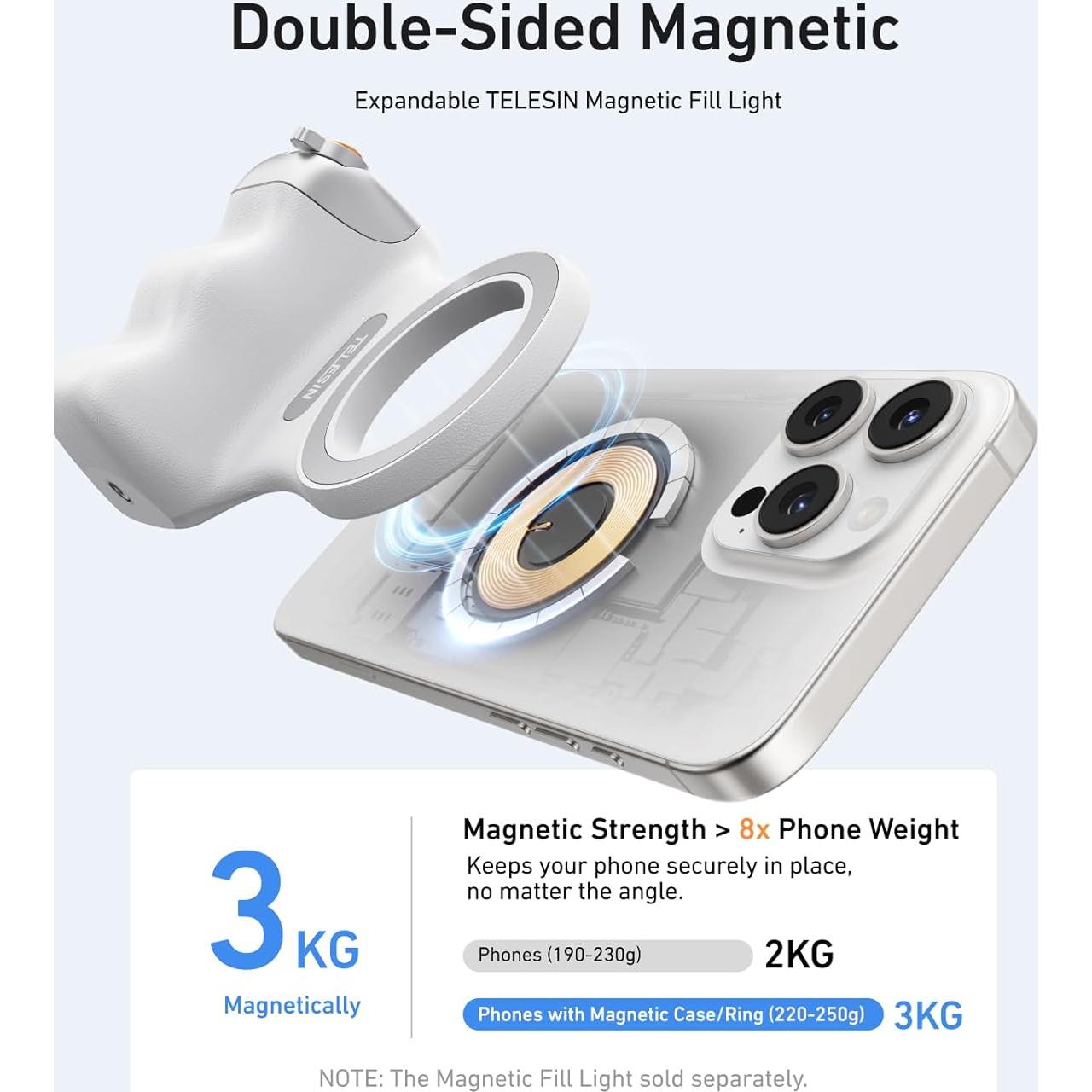 Agarre Magnético TELESIN Fun Shot para Cámara de Teléfono