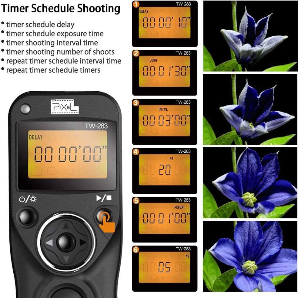 Control Remoto Inalámbrico Pixel TW283 para Nikon D850 D810 D800