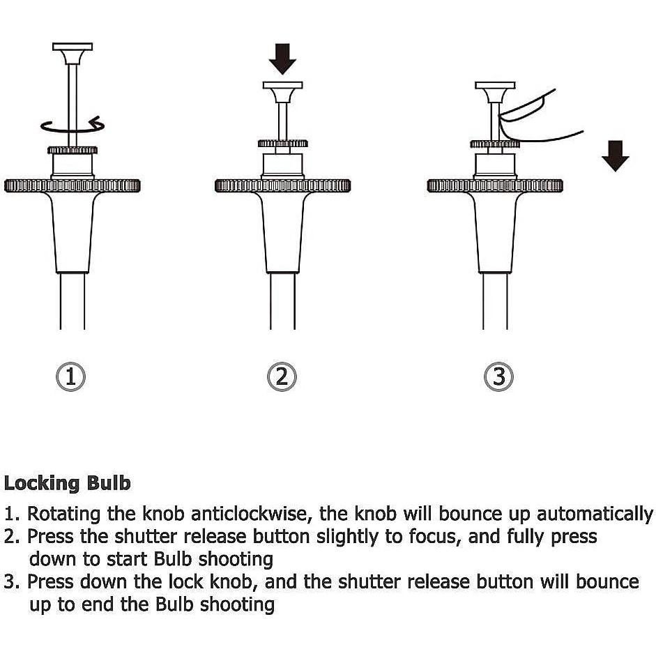 Liberación de Cable Roscado JJC TCR-70BK 70cm Negro