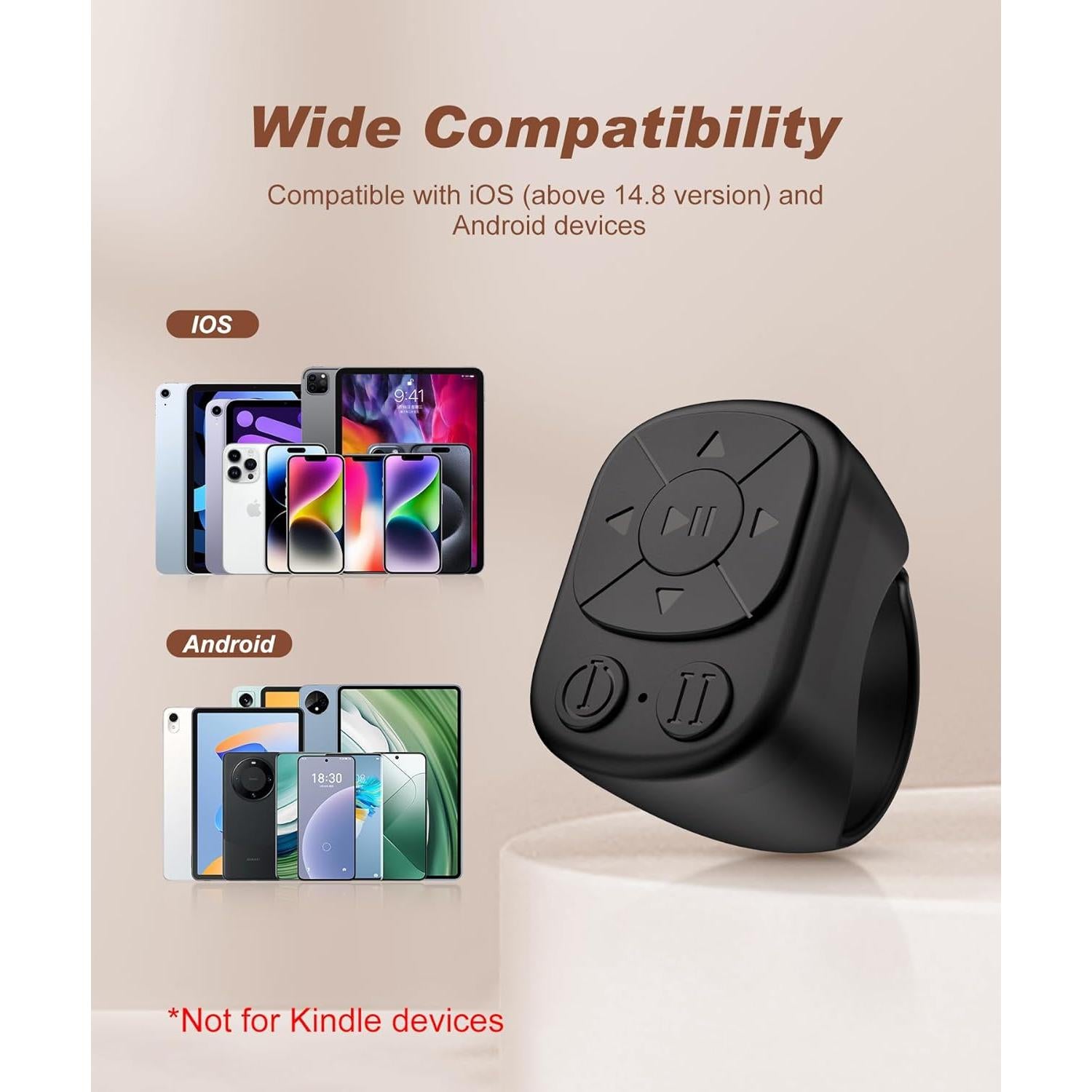 Anillo Desplazador Bluetooth YIBAOCOM para TikTok y Música